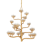 Люстра золотая в виде растения Golden Flower Glade варинант исполнения - 4 | Loft Concept в Уфе