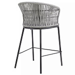 Стул барный с декоративным плетением на спинке и подлокотниках Chair Weave варинант исполнения - 3 | Loft Concept в Уфе