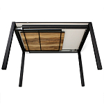 Стол обеденный раздвижной с прямоугольной столешницей на четырех черных ножках Blair варинант исполнения - 5 | Loft Concept в Уфе