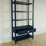 Стеллаж Elsa Dreams Blue со стеклянными полками и ящиком варинант исполнения - 3 | Loft Concept в Уфе