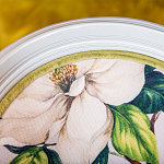 Стул светло-серый из натурального бука с изображением птиц и цветов Blooming Red Birds варинант исполнения - 5 | Loft Concept в Уфе