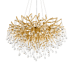 Люстра подвесная с прозрачными стеклянными подвесками в форме капель Диаметр 80 см Droplet Chandelier варинант исполнения - 14 | Loft Concept в Уфе