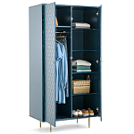 Шкаф двухдверный Scale Ornament Blue Wardrobe варинант исполнения - 5 | Loft Concept в Уфе