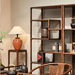 Стеллаж деревянный с полками для хранения Moon Walnut Furniture варинант исполнения - 2 | Loft Concept в Уфе