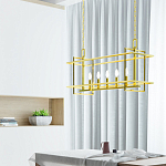 Подвесной светильник прямоугольный 5-ти ламповый Linear Kitchen Light варинант исполнения - 3 | Loft Concept в Уфе