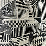 Мебельная ткань Шенилл черно-белый принт 280 см T3-44 варинант исполнения - 2 | Loft Concept в Уфе