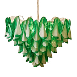 Люстра из стеклянных зеленых лепестков Petalled Illuminator варинант исполнения - 1 | Loft Concept в Уфе