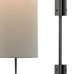 Бра чёрное с тканевым абажуром в форме цилиндра Rough Beauty варинант исполнения - 1 | Loft Concept в Уфе