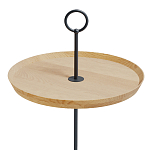 Pin журнальный столик с кольцом из натурального дуба и бетона варинант исполнения - 1 | Loft Concept в Уфе