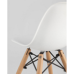 Пластиковый стул на ножках из массива бука Eames Small White варинант исполнения - 3 | Loft Concept в Уфе
