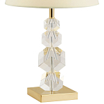 Настольная лампа с абажуром и основанием из хрусталя Neri Crystal Cubes Gold Table Lamp варинант исполнения - 2 | Loft Concept в Уфе