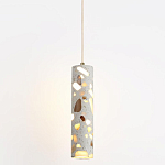 Подвесной светильник с цилиндрическим белым бетонным плафоном Terrazzo Light варинант исполнения - 1 | Loft Concept в Уфе