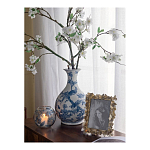 Ваза с мотивами цветущего сада с попугаями Blue Vase Inspired by Nature варинант исполнения - 7 | Loft Concept в Уфе