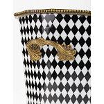 Фарфоровое кашпо Black and white square варинант исполнения - 5 | Loft Concept в Уфе