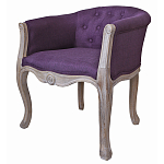 Кресло низкое в стиле прованс Louis French Armchair purple flax варинант исполнения - 1 | Loft Concept в Уфе