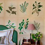 Обои ручная роспись Botanical Studies Linnaeus colourway варинант исполнения - 5 | Loft Concept в Уфе