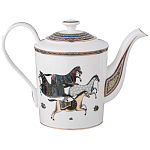 Чайный сервиз из фарфора с изображением лошадей на 6 персон 15 предметов Porcelain Horse Set  варинант исполнения - 2 | Loft Concept в Уфе