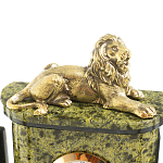 Настольный письменный набор из змеевика и бронзы с декором в виде льва Successful Leader варинант исполнения - 3 | Loft Concept в Уфе