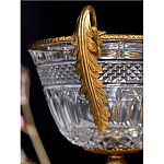 Чаша из прозрачного стекла с ручками и ободком из бронзы Eden Garden варинант исполнения - 3 | Loft Concept в Уфе