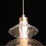 Подвесной светильник с вертикальной композицией из прозрачных и янтарных стеклянных шаров и ромбов Gabriel Scott Luna варинант исполнения - 19 | Loft Concept в Уфе