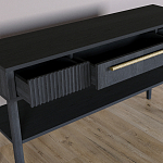 Дизайнерская Консоль с полкой и ящиком Primo Черный дуб варинант исполнения - 6 | Loft Concept в Уфе