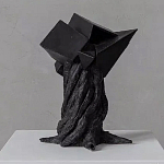 Скульптура «Окаменелый рост», Черный объект варинант исполнения - 2 | Loft Concept в Уфе