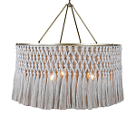 Люстра круглая плетеная с бахромой Wicker Tassel Chandelier варинант исполнения - 1 | Loft Concept в Уфе