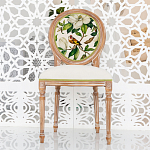 Стул бежевый из натурального бука с изображением птицы в саду Blooming Colored Birds варинант исполнения - 3 | Loft Concept в Уфе