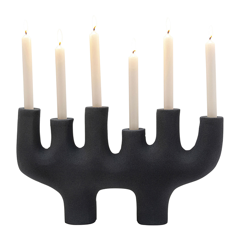 Подсвечник алюминиевый черный Ember Черный в Уфе | Loft Concept 