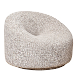 Кресло вращающееся круглой формы из серого шенилла Favorite Vacation Place варинант исполнения - 4 | Loft Concept в Уфе