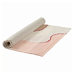 Ковер из хлопка с абстрактным принтом бежевого цвета Elysian Flow Blush варинант исполнения - 2 | Loft Concept в Уфе