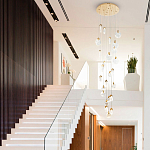 Каскадная люстра с плафонами в виде хрустальных сфер Esme Sphere Crystal Brass Cascade Chandelier 25 варинант исполнения - 2 | Loft Concept в Уфе