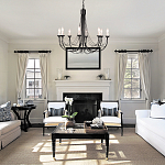 Люстра черного цвета ручной работы с канделябрами и переплетенной проволочной драпировкой Elstead Lighting варинант исполнения - 6 | Loft Concept в Уфе