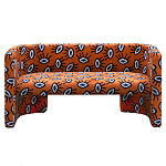 Акцентный Двухместный Диван Leela Оранжевый Орнамент варинант исполнения - 3 | Loft Concept в Уфе