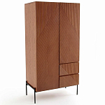 Шкаф с геометрическим рисунком на дверцах Anders Dark Wood варинант исполнения - 2 | Loft Concept в Уфе