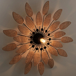Настенный светильник с плетеным декором Wicker Leaves Wall Lamp варинант исполнения - 2 | Loft Concept в Уфе