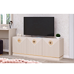 ТВ-тумба с 3-мя фактурными дверцами Satin Furniture варинант исполнения - 3 | Loft Concept в Уфе