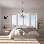 Люстра в виде клетки с цветами Flower Cell варинант исполнения - 4 | Loft Concept в Уфе