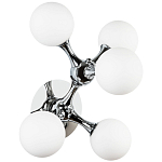 Бра с 5-ю плафонами из стеклянных шаров Pearls Suspension Chrome Wall Lamp варинант исполнения - 1 | Loft Concept в Уфе