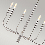 Люстра с 6-ю лампами на тонких изогнутых рожках в современном стиле Feiss варинант исполнения - 11 | Loft Concept в Уфе