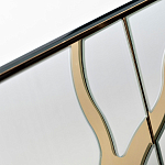 Консоль с ящиками зеркальная с золотым декором Gold Painted Mirror Console варинант исполнения - 3 | Loft Concept в Уфе