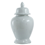 Ваза белая с крышкой однотонная Chinoiserie Ceramics варинант исполнения - 1 | Loft Concept в Уфе