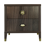 Тумба прикроватная с двумя ящиками Elsa Dreams Walnut варинант исполнения - 5 | Loft Concept в Уфе