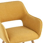 Стул в рогожке желтого цвета NEASAN STOOL варинант исполнения - 7 | Loft Concept в Уфе