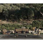 Дизайнерский круглый кофейный стол из металла с мраморным декором PANNA COTTA Coffee Table варинант исполнения - 3 | Loft Concept в Уфе