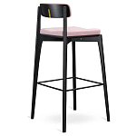 Барный стул из массива ясеня с обивкой из рогожки Elegant Ash Shape варинант исполнения - 3 | Loft Concept в Уфе