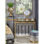 Зеркало с бронзовой подставкой в виде дерева и фарфоровыми птичками на голубом основании Eden Garden варинант исполнения - 3 | Loft Concept в Уфе