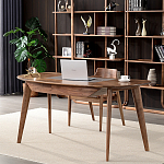 Стол рабочий округлой формы с ящиком  Working Moonnut Table варинант исполнения - 1 | Loft Concept в Уфе