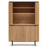 Буфет высокий из дерева манго и металла с открытыми полками и 2-мя дверцами Toinette варинант исполнения - 3 | Loft Concept в Уфе