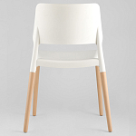 Пластиковый стул на ножках из массива бука Ferret White варинант исполнения - 6 | Loft Concept в Уфе